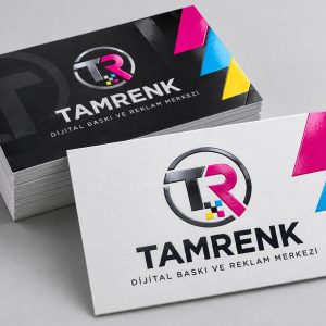 Tam Renk kabartma lak kartvizit