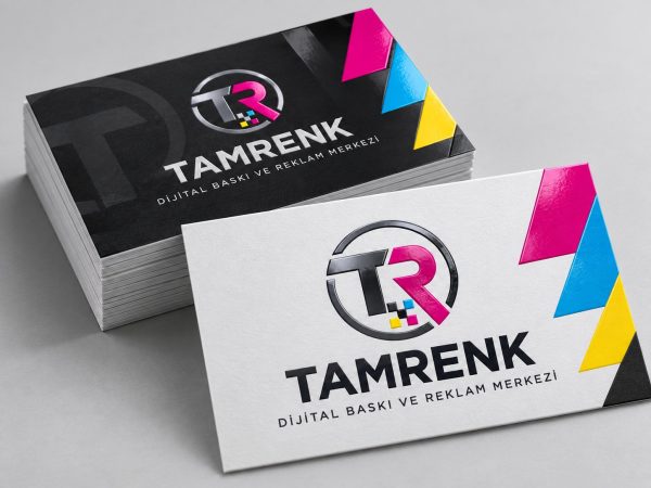 Tam Renk kabartma lak kartvizit